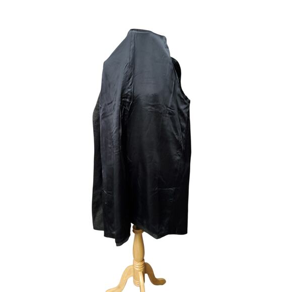 Vintage Leavitt Green Wool Long Trench Coat Overcoat  52" chest x 39.5" length - Picture 14 of 16